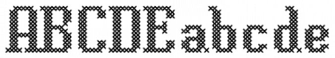 Cross Stitch Classic Font Preview