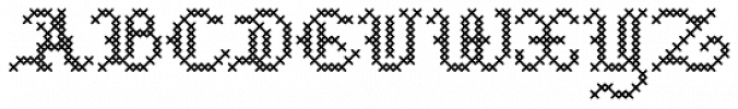 Cross Stitch Medieval Font Preview