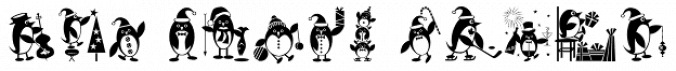 Holiday Penguins Font Preview