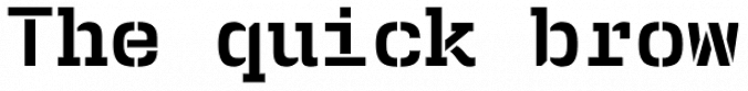 User Stencil Font Preview