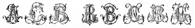 Just A Few Monograms Font Preview