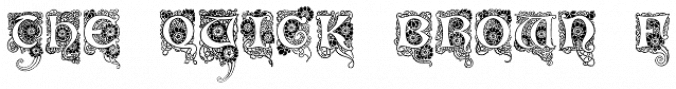 Art Deco Flowery Initials Font Preview