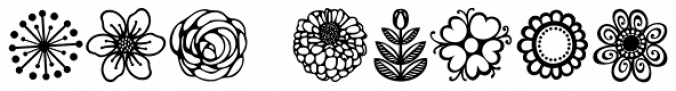 Janda Flower Doodles Font Preview