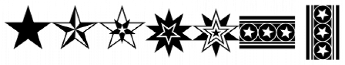 HWT Star Ornaments Font Preview