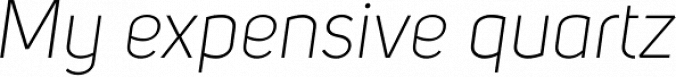 Uni Sans Light Italic Font Preview
