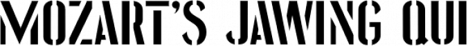 Farming Stencil JNL Font Preview