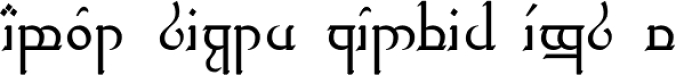 Tengwar Transliteral Font Preview