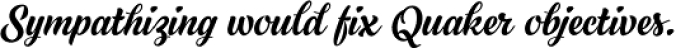 Black Script Font Preview