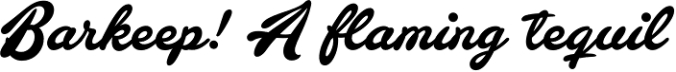 Barley Script Font Preview