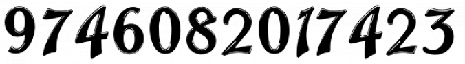 Trailer Park Numerals Font Preview