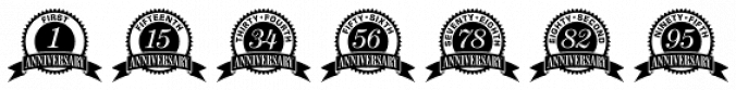 Anniversary Seals font download