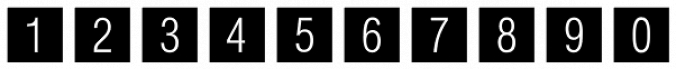 Square Numbers MF Font Preview
