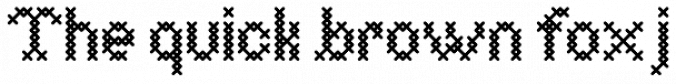 Cross Stitch Basic Font Preview