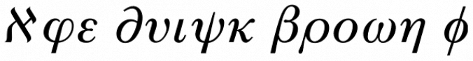 Greek Maths B SB Font Preview