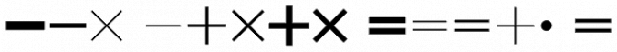 Math Symbols SH Font Preview