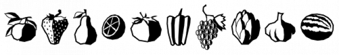 Veggie Fruit Font Preview