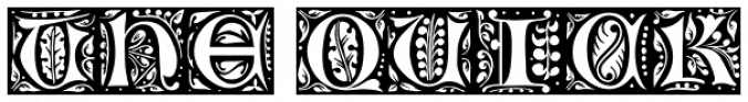 LTC Jacobean Initials Font Preview