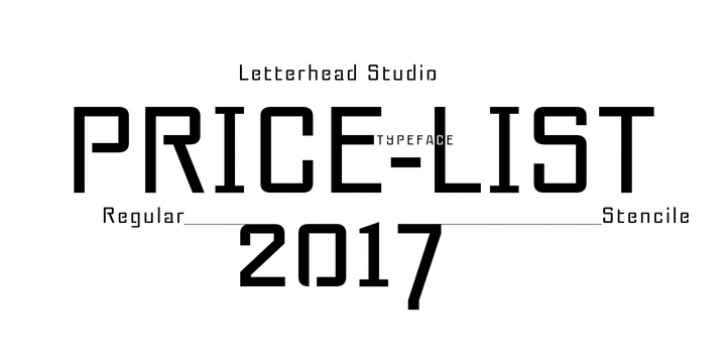 Pricelist font preview