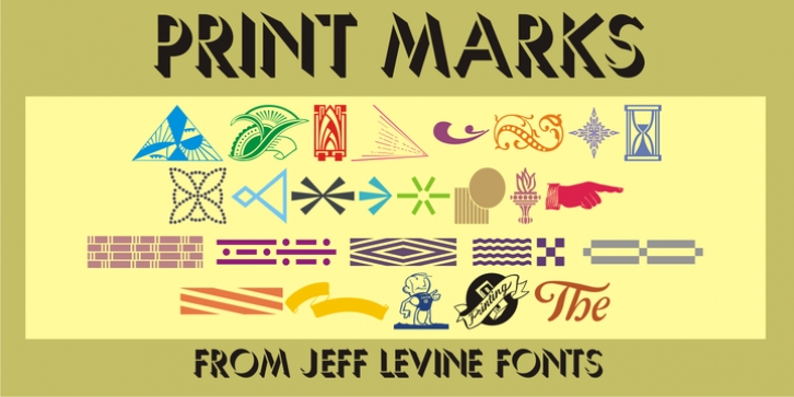 Print Marks JNL font preview