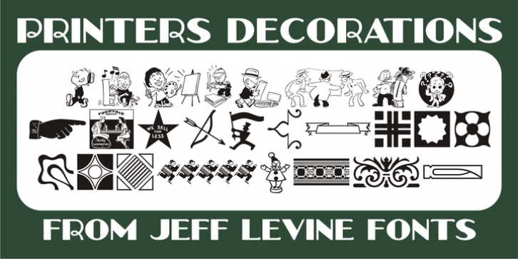 Printers Decorations JNL font preview