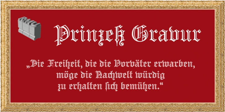 Prinzess Gravur font preview