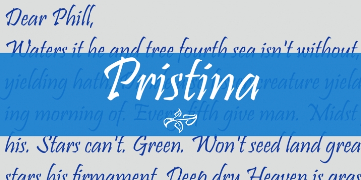 Pristina font preview