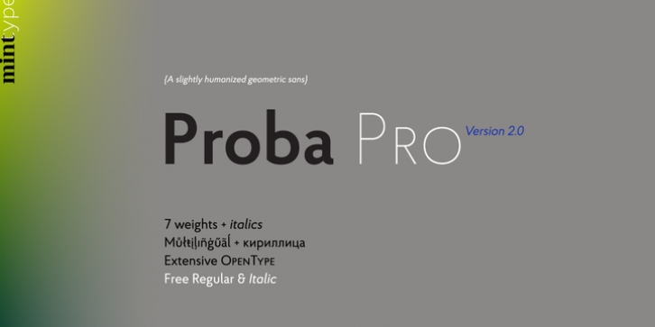 Proba Pro font preview