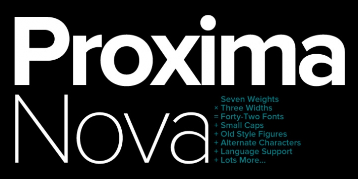 Proxima Nova font preview