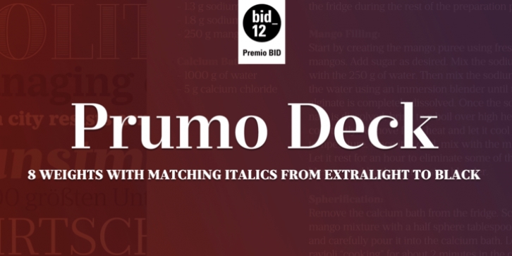 Prumo Deck font preview