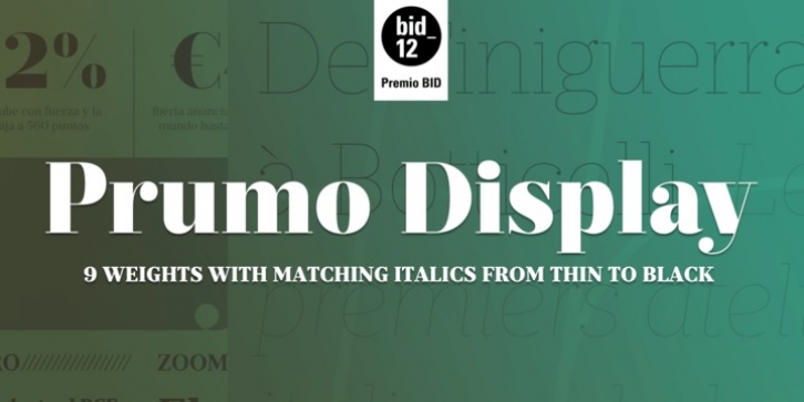 Prumo Display font preview