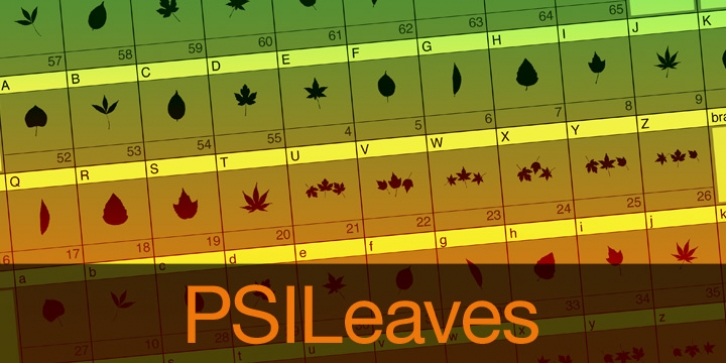 PSI Leaves font preview