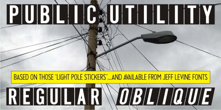 Public Utility JNL font preview