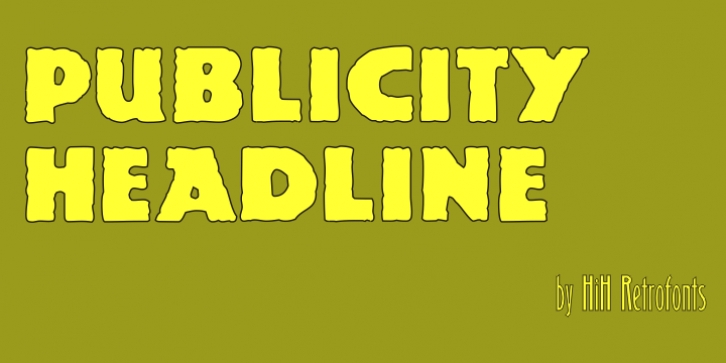 Publicity Headline font preview