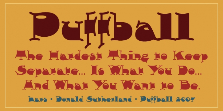 Puffball font preview