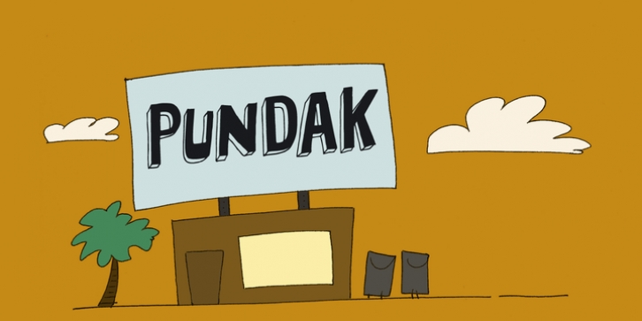 Pundak font preview