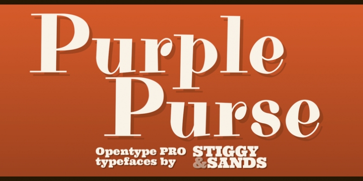 Purple Purse Pro font preview