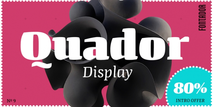 Quador Display font preview