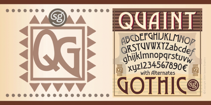 Quaint Gothic SG font preview