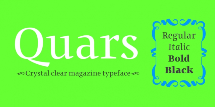 Quars font preview