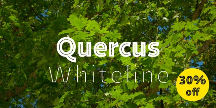 Quercus Whiteline font preview