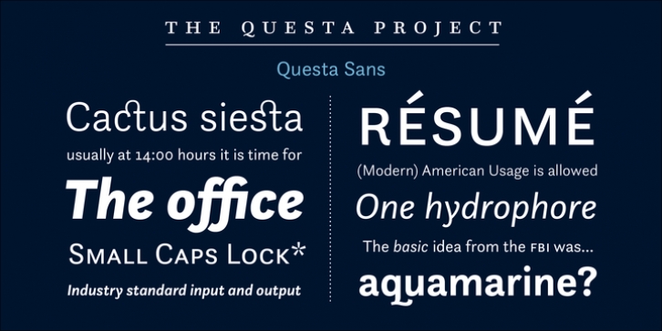 Questa Sans font preview