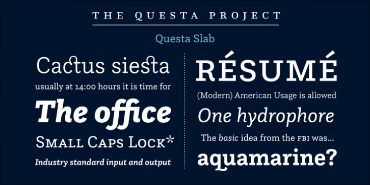 Questa Slab font preview