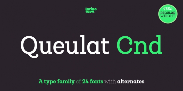 Queulat Condensed font preview