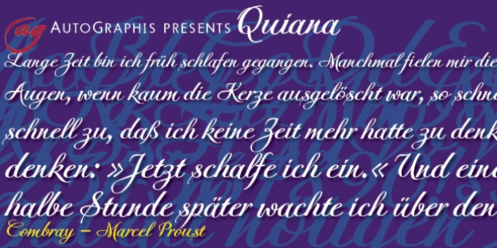 Quiana font preview