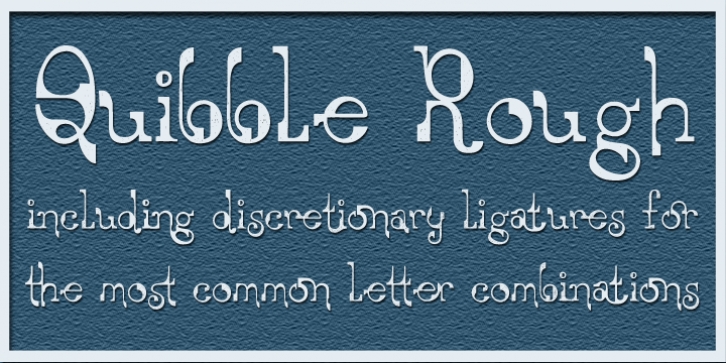 Quibble Rough font preview