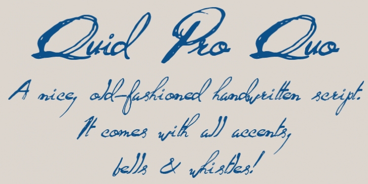 Quid Pro Quo font preview