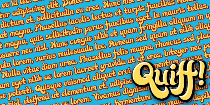 Quiff font preview