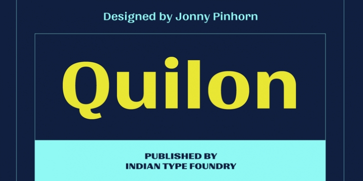 Quilon font preview