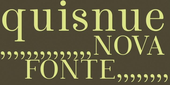 Quisnue font preview