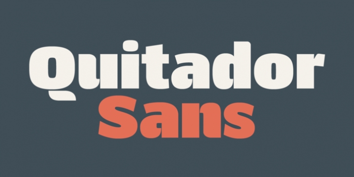 Quitador Sans font preview